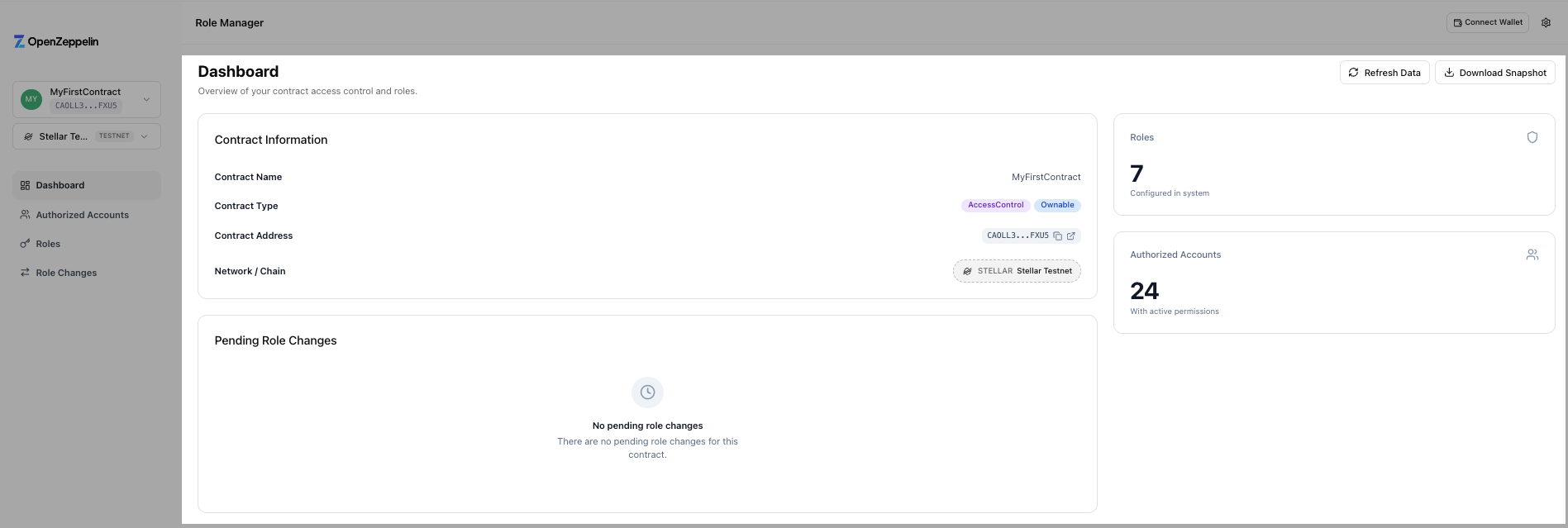 Populate Contract Details