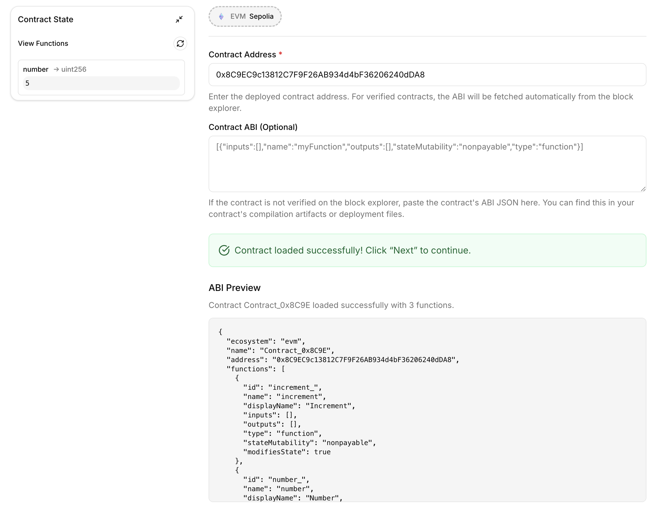 Contracts ABI auto loading